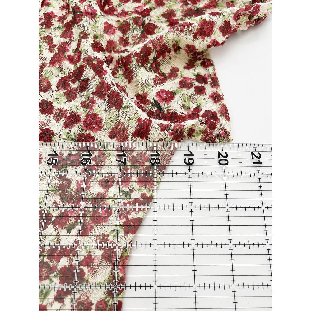 NWOT Midi Floral Cover Up Womens Size M Crochet Boho Cottagecore Prairie Hippie - Picture 4 of 5